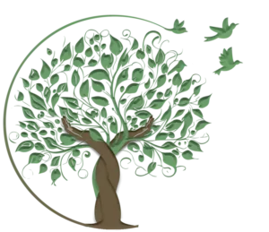 Logo du site Léa GERBAUX - Thérapie manuelle douce et alternative - Arbre de vie avec envol d'oiseaux - RDV en ligne